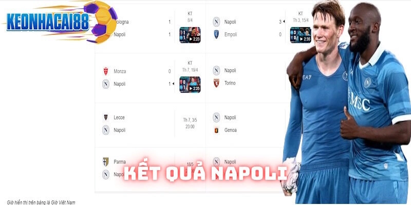 Thông tin kết quả của thầy trò HLV Conte