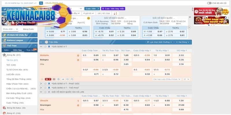 SABA - Sảnh game bóng đá chuyên nghiệp tại Zbet